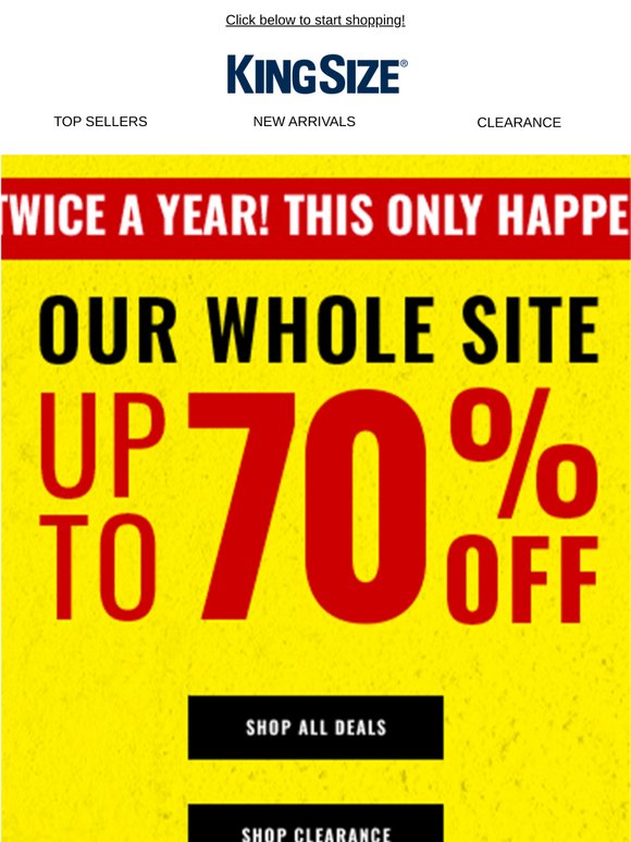 Up to 70% Off Everything Ends Tonight!