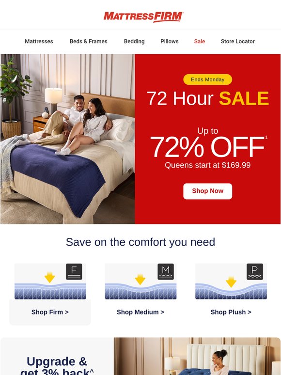 Up to 72% off ends Monday—now's the time for better rest!