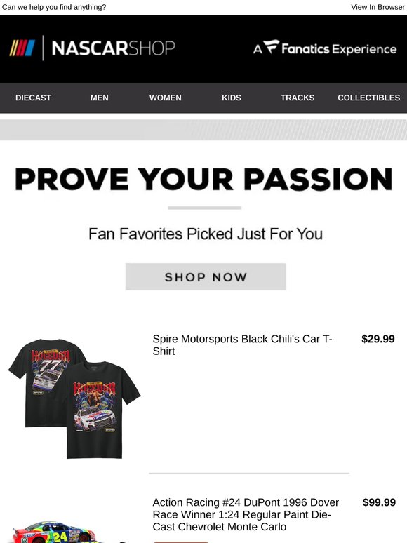 Thanks For Visiting The Official NASCAR Shop