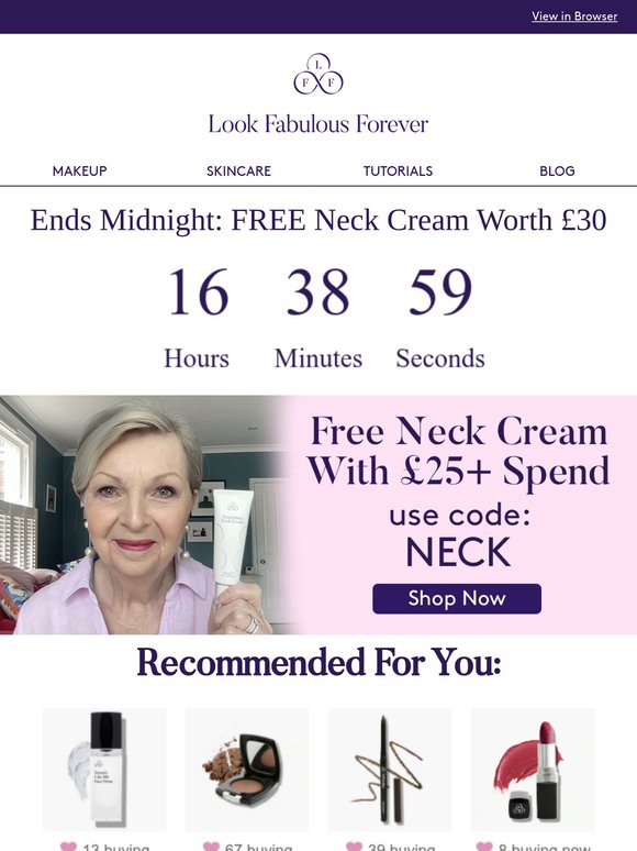Ends Midnight: Free Neck Cream Worth £30