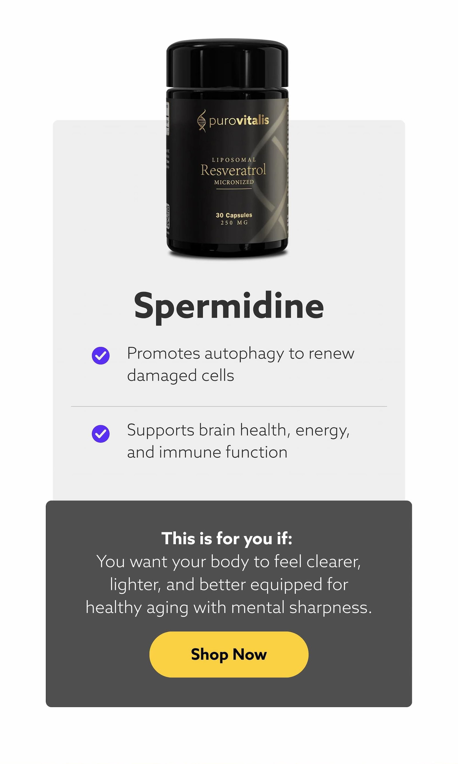 Spermidine  | Shop Now