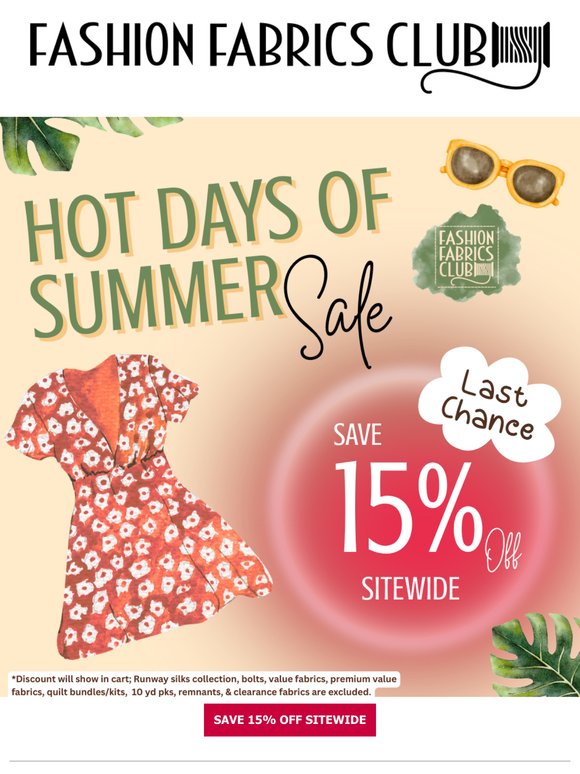 Last Chance 🔥 15% Off Sitewide