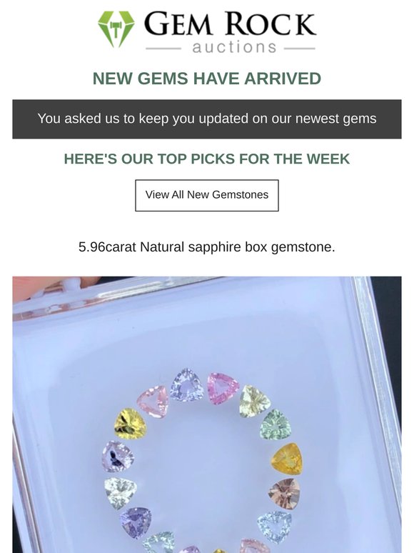 💎 Curators Pick - Hottest New Gems On Gem Rock Auctions