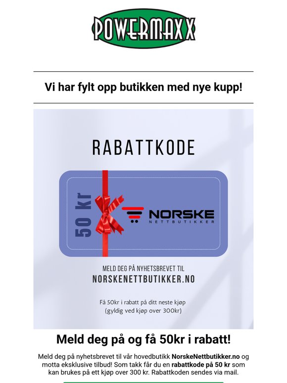 Rabattkode til deg!