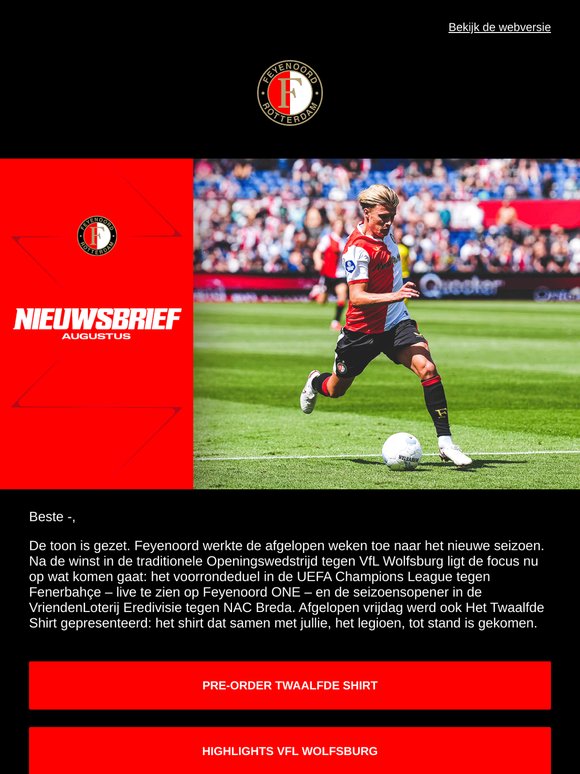 Klaar voor augustus: Champions League, Eredivisie en Het Twaalfde Shirt