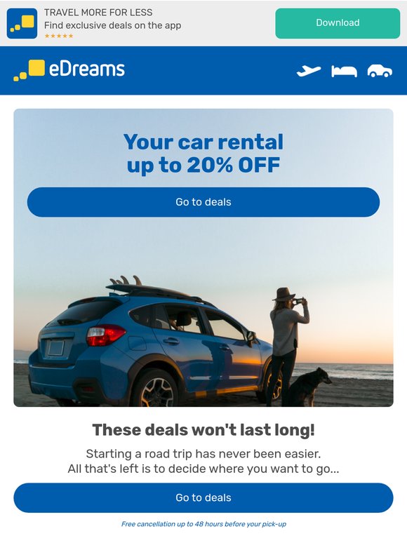 📢 Your car rental up to 20% OFF