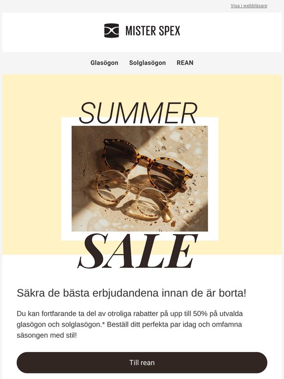 50% på de hetaste bågmodellerna