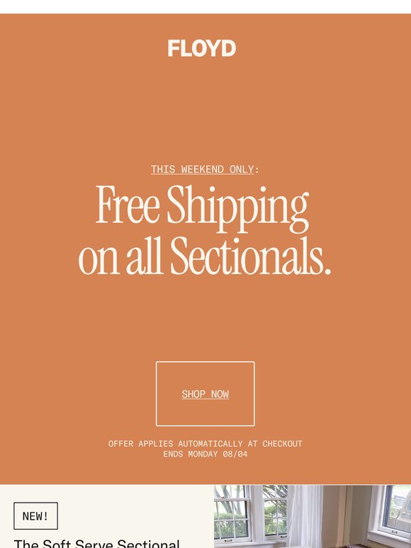 Reminder: Sectionals ship free