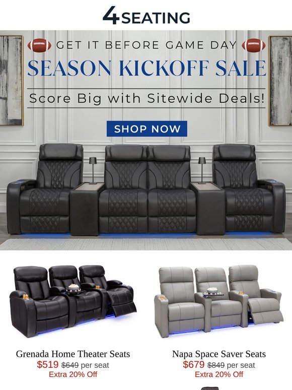 Football, Friends & Front Row Comfort!
