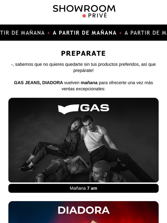 ¿Esperabas noticias de GAS JEANS, DIADORA?