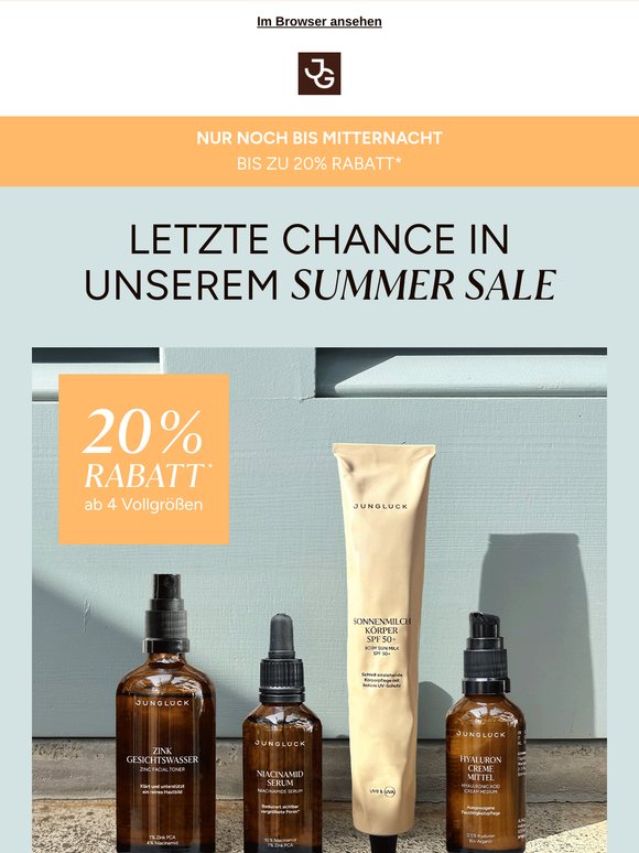 Letzte Chance auf -20% ⏳ Nur noch heute