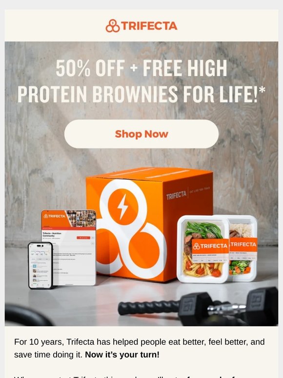 10 years of Trifecta = free brownies for life 🎉