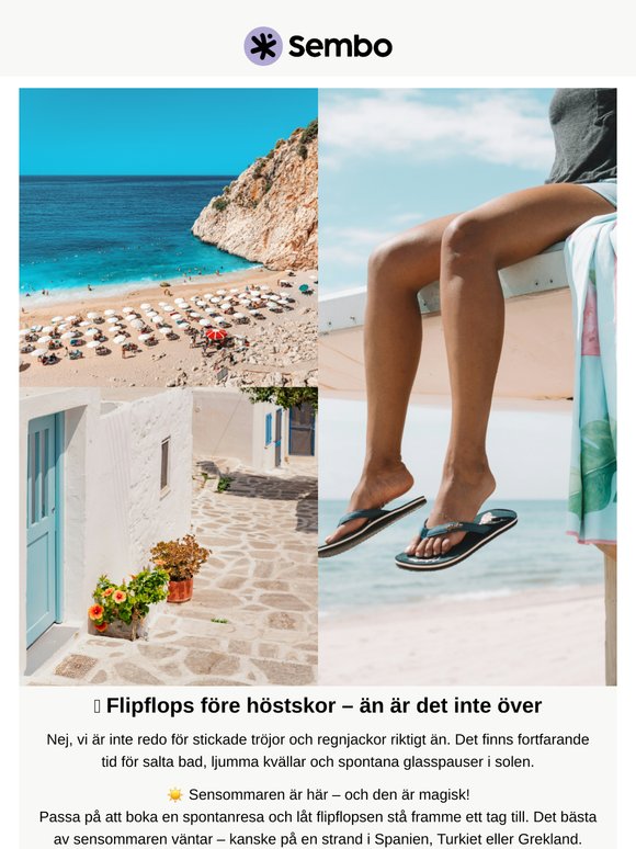 Sista chansen för sommarkänsla – fynda sensommarresor nu ☀️🩴