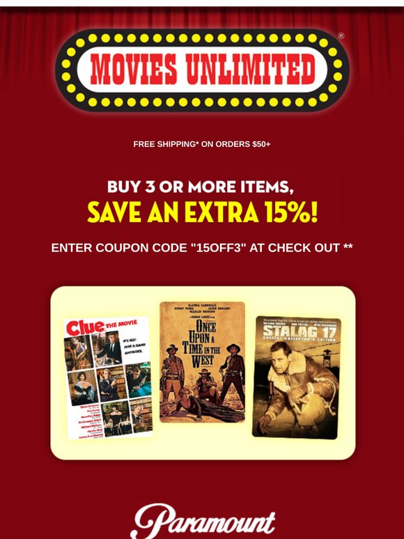 Deals on Terrific Titles from Paramount!