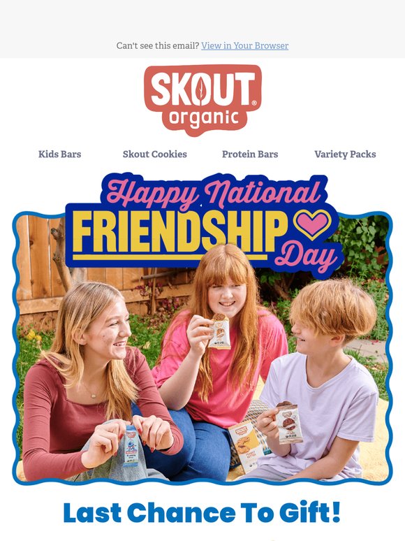 Last Call! Send FREE Skout snacks to a friend?! 🤩