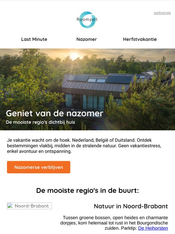 Mooiste regio's voor de nazomer