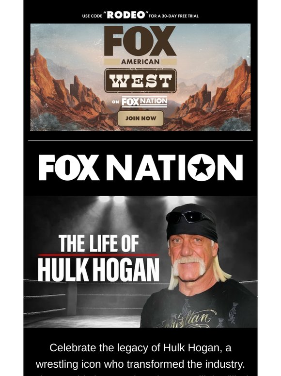 Try Fox Nation For FREE!