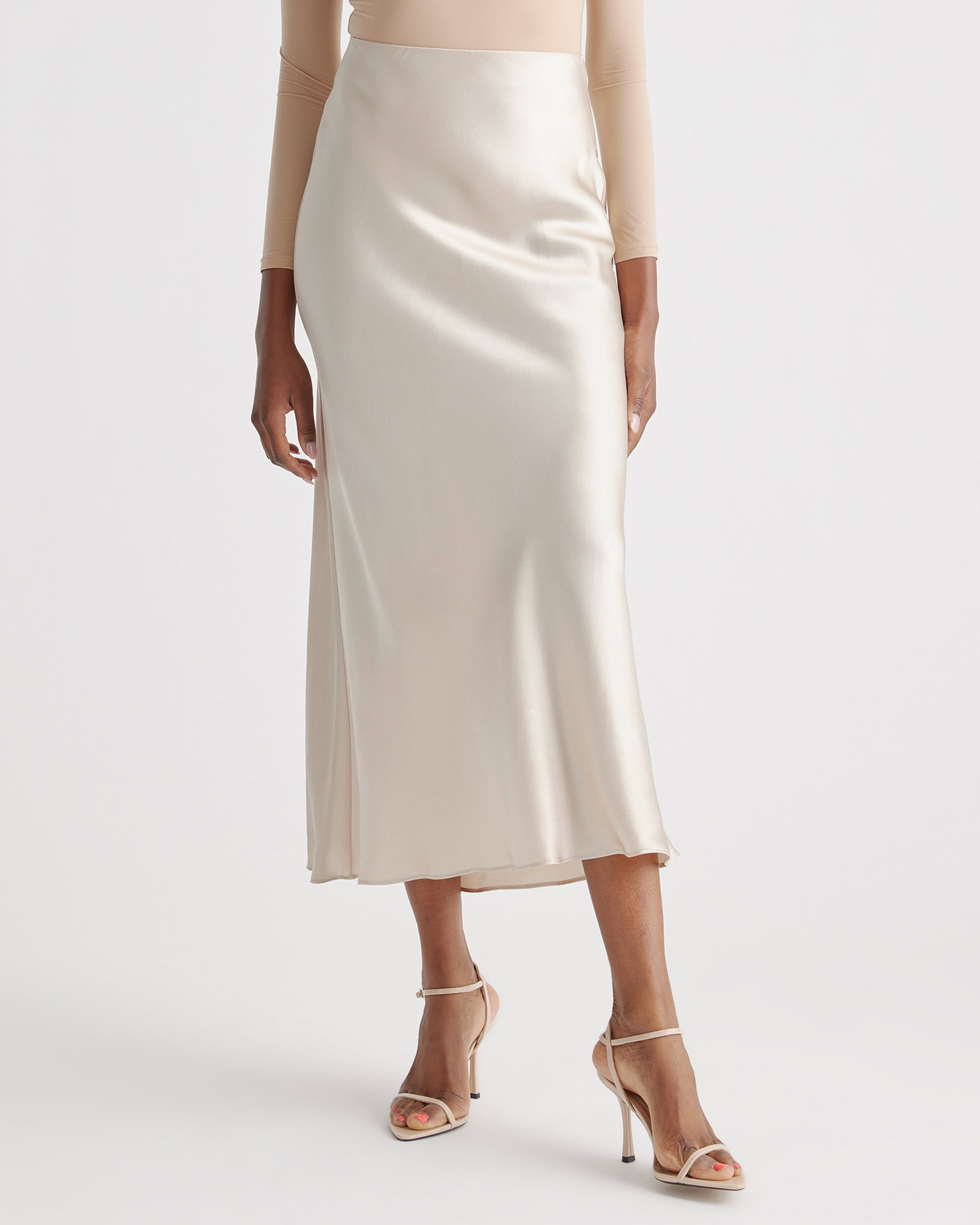 100% Washable Silk Maxi Skirt