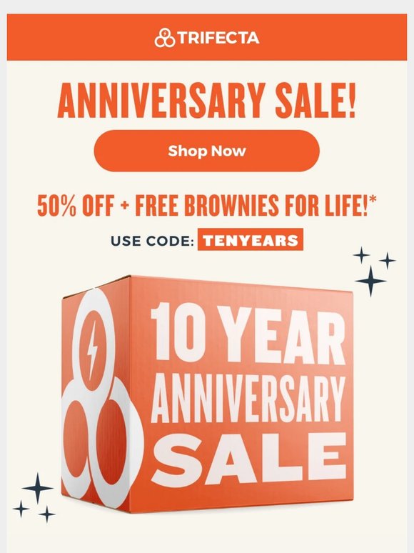 Don't miss our anniversary sale! 🎉