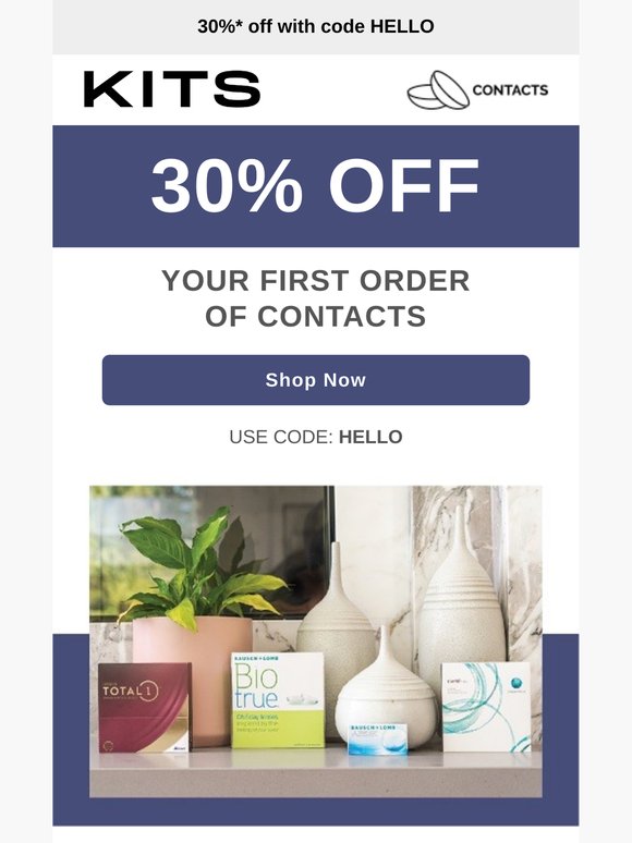 Your contacts are 30% off