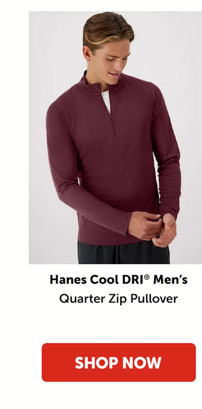 Hanes Cool DRI Men’s Quarter Zip Pullover