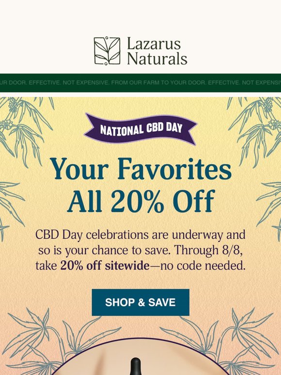 🔥 CBD Day Continues — 20% Off Sitewide