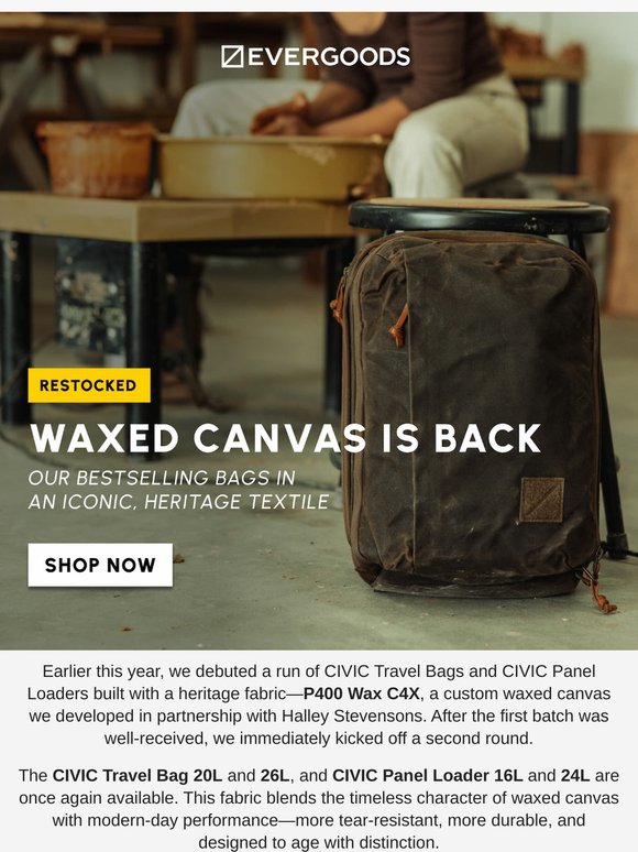 Waxed Canvas Is Back