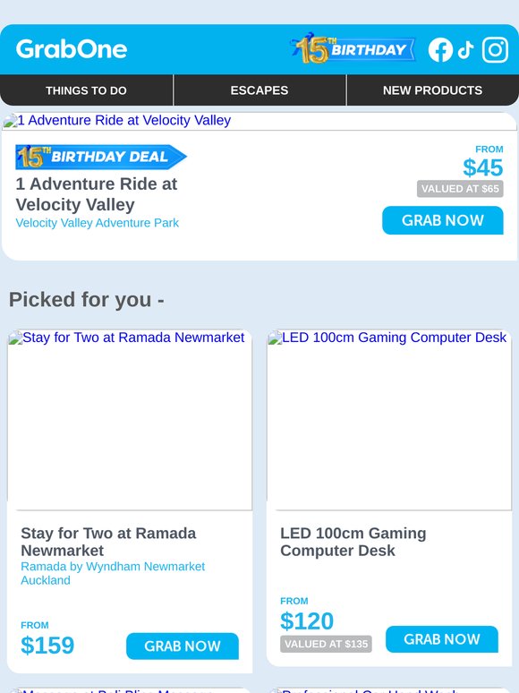 Featured: 1 Adventure Ride at Velocity Valley from $45