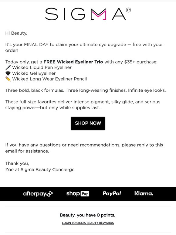 Your 3 FREE Eyeliners End Tonight 👀