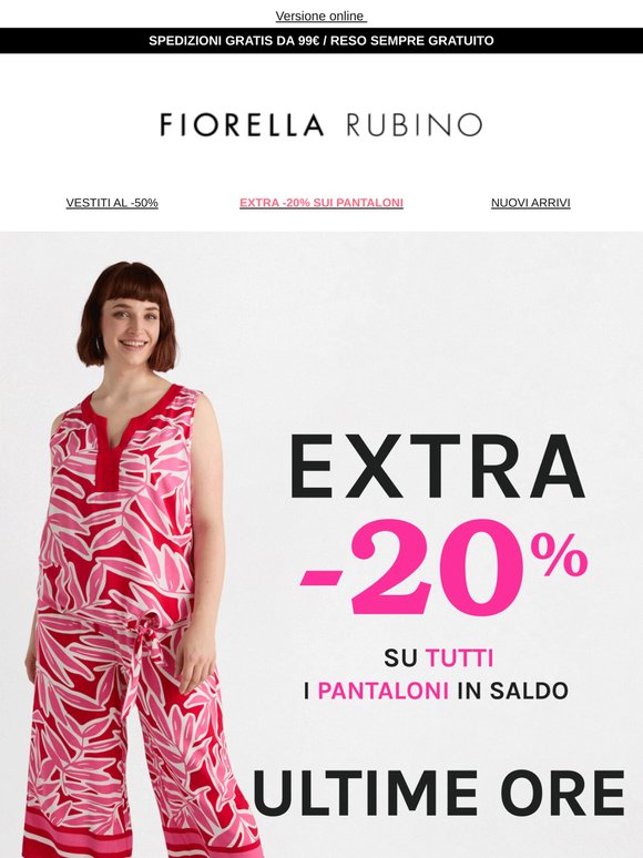 Ultime ore ⏰EXTRA -20% su tutti i pantaloni ⏰