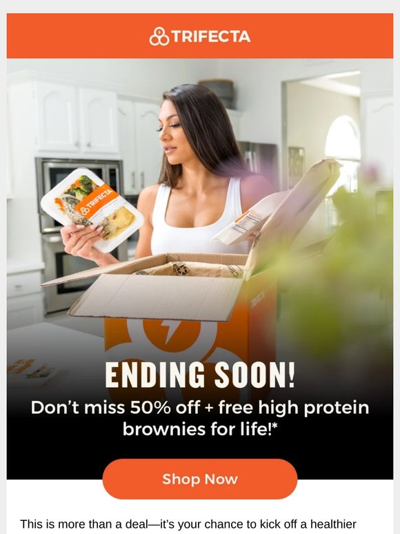 🚨 Ending soon: 50% off your first order + free brownies for life!