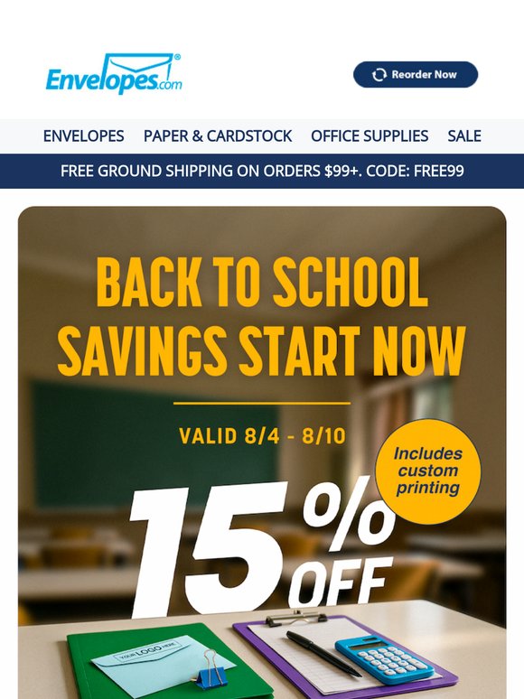 15% Off for Back To School Starts NOW! 📓