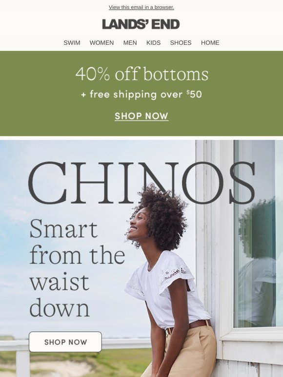Chinos that go with everything, now 40% off