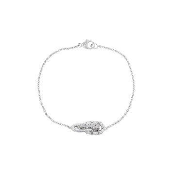 Judith Ripka White Topaz Accented Rhodium Over Sterling Silver Station Bracelet