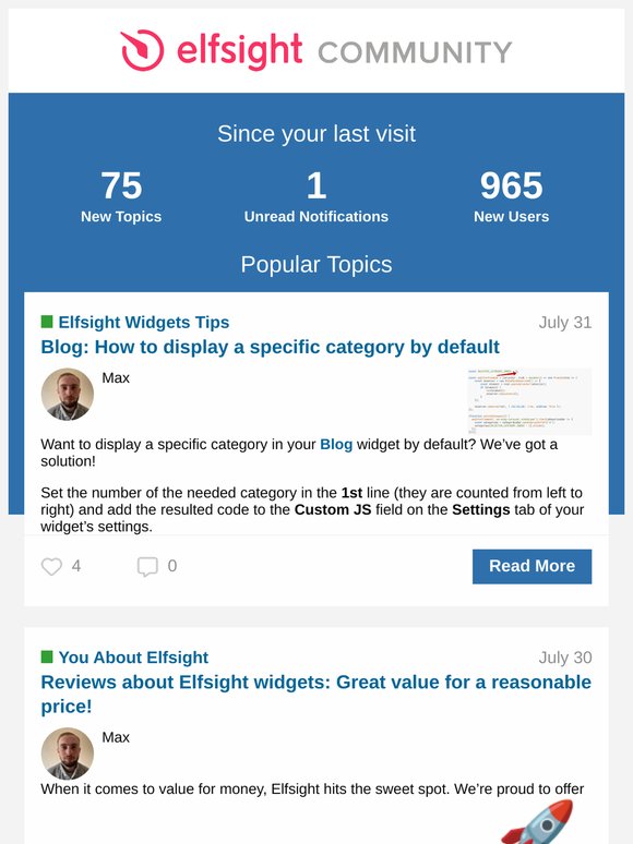 [Elfsight Community] Summary
