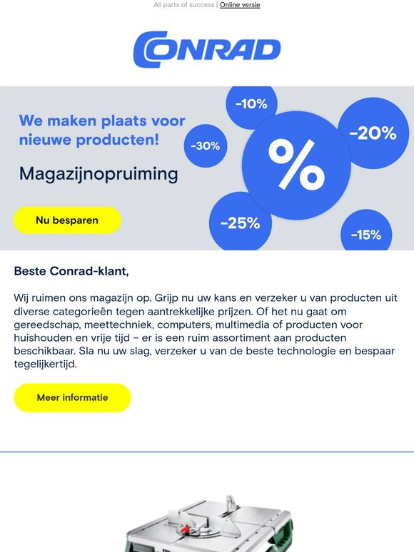 Magazijnopruiming - we maken plaats voor nieuwe producten.