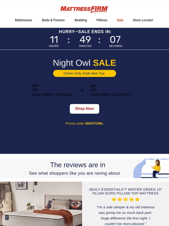 A treat for all you night owls: Swoop in & save up to 20% before 8am 🦉