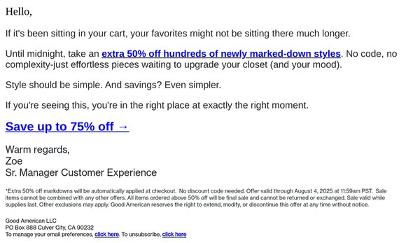 Save Up to 75% Off Until Midnight