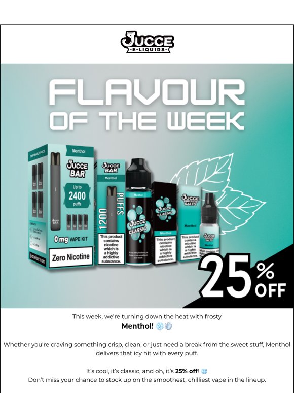 25% Off This Week’s Flavour📩