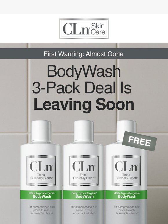 Buy 2, Get 1 FREE BodyWash - Ending Soon