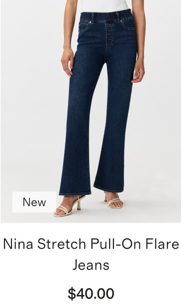 Nina Stretch Pull-On Flare Jeans