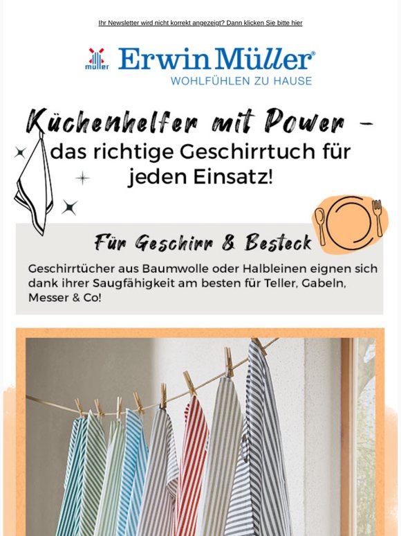 Geschirrtücher - die praktischen Küchenhelfer!