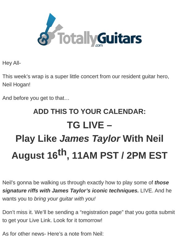 Weekly Wrap Up…and TG LIVE Upcoming