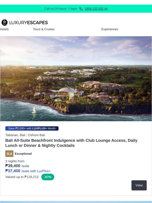 Bali All-Suite Beachfront Indulgence w. Club Lounge Access, Nightly Dinner & Cocktails