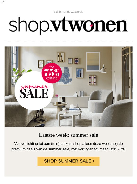 Laatste week! Shop de summer sale