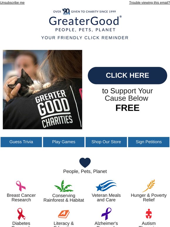 Were Good Click Greater Good: 👉 A Click is All It Takes to Make a Difference 👈 | Milled