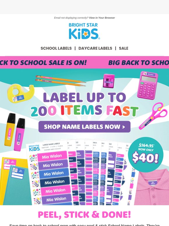 75% off Back to School Sale 📚