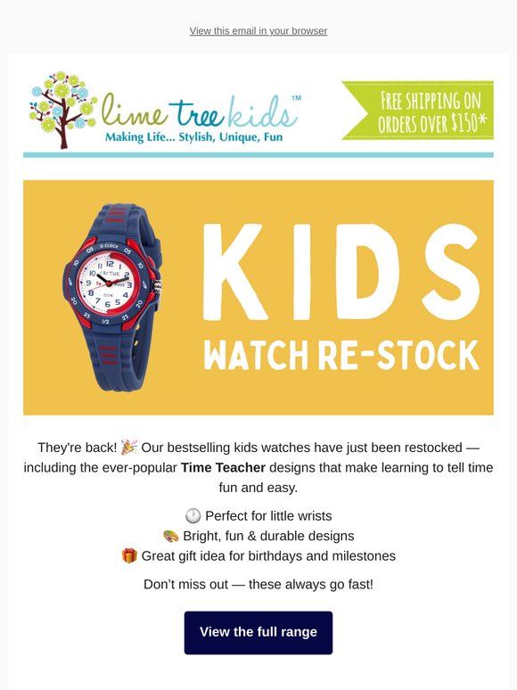 ⏰ Back in Stock! Our Most-Loved Kids Watches (Including Time Teachers!)