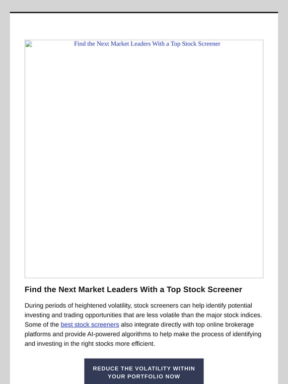 Market Leadership Is Changing. Use a Stock Screener to Identify the New Winners