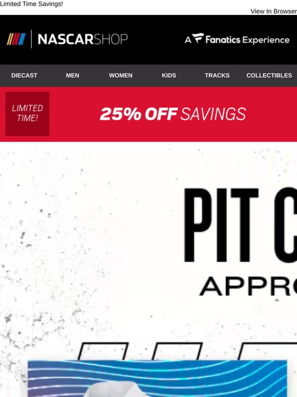 Pit Crew Approved Polos + Tees Are 25% OFF!